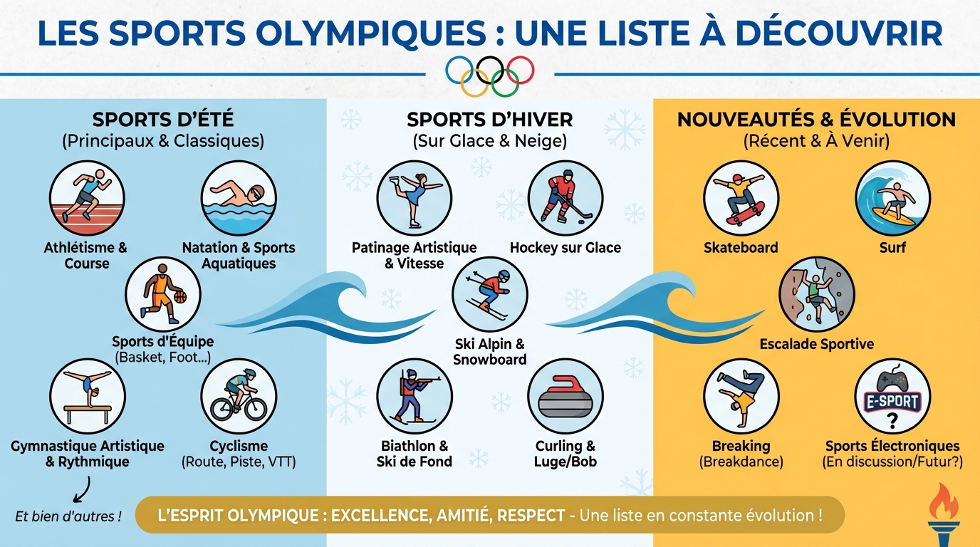 Découvrez la liste des sports des jeux olympiques 1 Les disciplines des JO d’été
