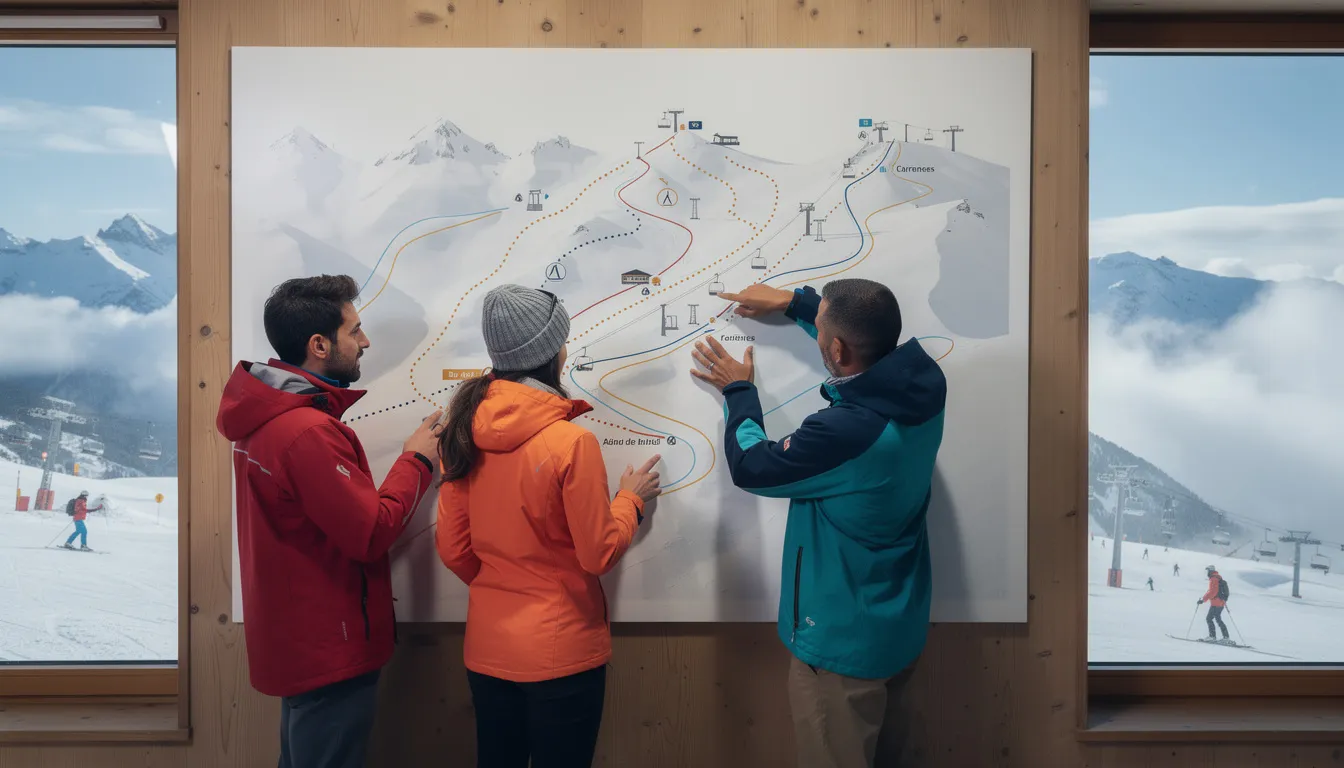 Découvrez la carte des stations de ski des pyrénées