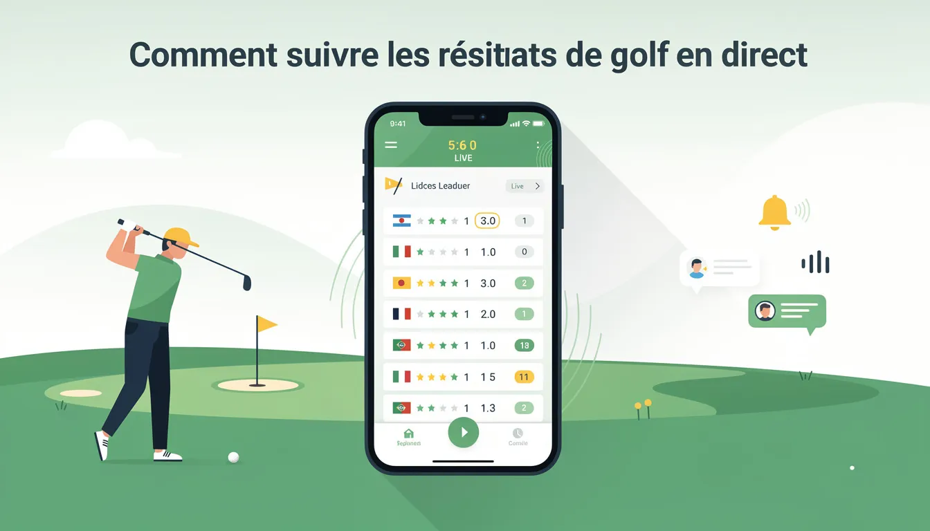 Comment suivre les résultats de golf en direct